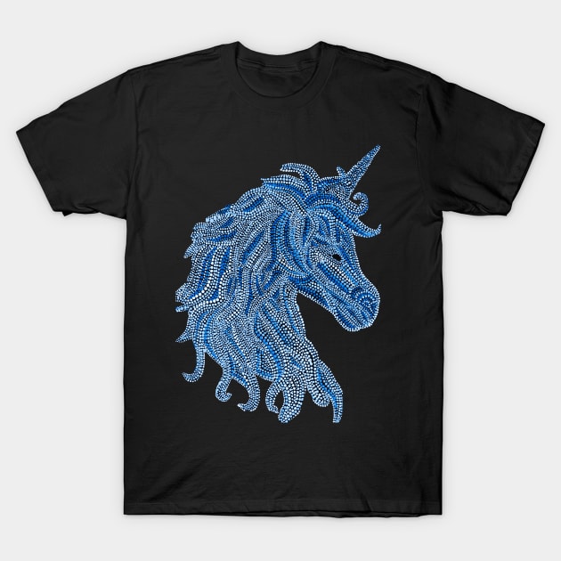 Mythical Unicorn - Blue T-Shirt by Amy Diener